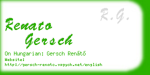 renato gersch business card